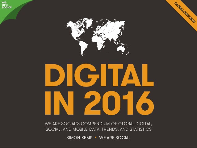 Digital in 2016 – tous les chiffres du #digital, du #social, du #mobile #essentiel #hcsmeufr #esante #mbadmb